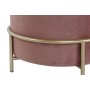 Repousa pés DKD Home Decor Cor de Rosa Dourado Metal Veludo 48 x 48 x 47 cm de DKD Home Decor, Pufes e repousa-pés - Ref: S30...