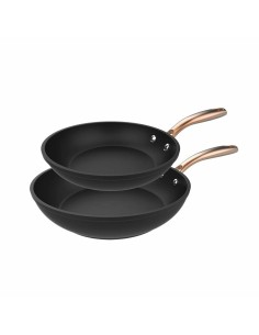 Pfanne Ø 30 cm Schwarz Aluminium (6 Stück) | Tienda24 Tienda24.eu