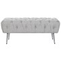 Banqueta Home ESPRIT Gris Plateado Poliéster Metal 103 x 46 x 42 cm de Home ESPRIT, Sillas - Ref: S3053962, Precio: 109,59 €,...