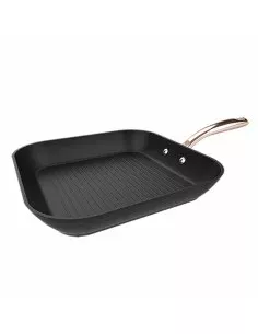 Poêle à Grilller avec Rayures BRA A411428 (28 x 28 cm) Rouge | Tienda24 Tienda24.eu