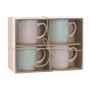 Juego de 4 Tazas Mug Home ESPRIT Azul Rosa Gres 355 ml 9,7 x 7 x 9,2 cm de Home ESPRIT, Tazas - Ref: S3053976, Precio: 17,29 ...