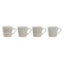 Set di Tazze da Caffè Home ESPRIT Bianco Beige Gres 180 ml 4 Pezzi | Tienda24 - Global Online Shop Tienda24.eu