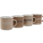 Ensemble de tasses à café Home ESPRIT Marron Grès 180 ml 4 Pièces de Home ESPRIT, Tasses - Réf : S3053979, Prix : 11,85 €, Re...