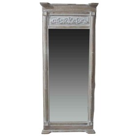 Miroir mural Home ESPRIT Blanc Naturel Bois de manguier Bois MDF Romantique 87,6 x 9,5 x 203 cm de Home ESPRIT, Miroirs murau...