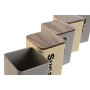 Bote Home ESPRIT Bege Cinzento Catanho escuro Metal Bambu 10 x 10 x 14,5 cm (6 Unidades) | Tienda24 - Global Online Shop Tienda24.eu