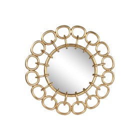 Wall mirror Home ESPRIT Golden Resin 95 x 5 x 95 cm by Home ESPRIT, Wall-Mounted Mirrors - Ref: S3054043, Price: 149,65 €, Di...