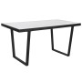 Table de Salle à Manger Home ESPRIT Blanc Noir Métal 150 x 80 x 75 cm | Tienda24 - Global Online Shop Tienda24.eu