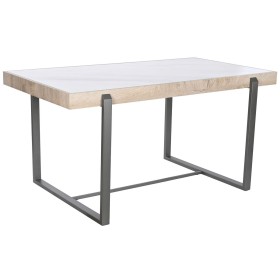 Tavolo da Pranzo Home ESPRIT Bianco Grigio Naturale Metallo 150 x 85 x 75 cm di Home ESPRIT, Tavoli da sala da pranzo - Rif: ...