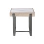 Mesa de apoio Home ESPRIT Branco Cinzento Natural Metal 50 x 50 x 50 cm | Tienda24 - Global Online Shop Tienda24.eu