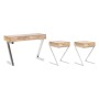 Set of furniture Home ESPRIT Brown Silver Steel Mango wood 110 x 40 x 76 cm (3 Pieces) by Home ESPRIT, Tables - Ref: S3054167...