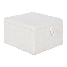 Banqueta Home ESPRIT Blanco Poliéster Madera MDF 60 x 60 x 36 cm de Home ESPRIT, Sillas - Ref: S3054212, Precio: 109,65 €, De...