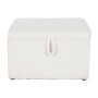 Banqueta Home ESPRIT Blanco Poliéster Madera MDF 60 x 60 x 36 cm de Home ESPRIT, Sillas - Ref: S3054212, Precio: 109,65 €, De...