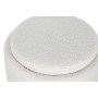 Banqueta Home ESPRIT Branco Poliéster Madeira da borracha Madeira MDF 48 x 48 x 43 cm de Home ESPRIT, Cadeiras - Ref: S305421...