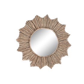 Wall mirror Alexandra House Living Brown Iron Natural Fibre 100 x 3 x 100 cm | Tienda24 - Global Online Shop Tienda24.eu