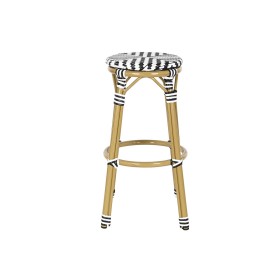 Stool Home ESPRIT Bicoloured Metal synthetic rattan 39,5 x 39,5 x 74,5 cm by Home ESPRIT, Barstools - Ref: S3054253, Price: 1...