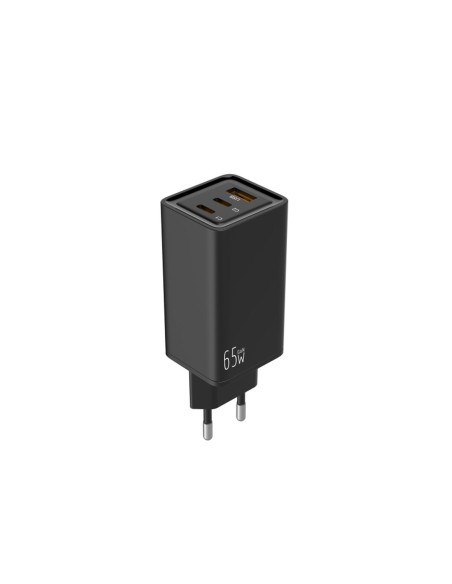 Wall Charger LEOTEC GaN Black 65 W | Tienda24 Tienda24.eu