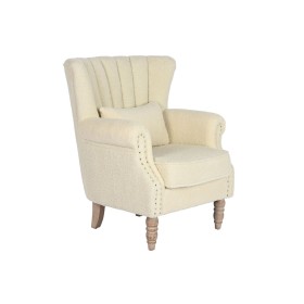 Poltrona Home ESPRIT Branco Natural Madeira da borracha 73 X 65 X 87 cm de Home ESPRIT, Cadeiras - Ref: S3054263, Preço: 219,...