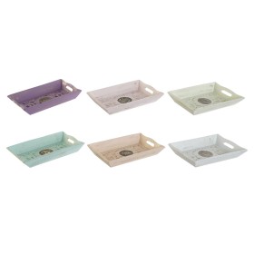 Vide-poches DKD Home Decor Métal Bois de manguier Indien 24 x 15 x 4 cm (6 Unités) de DKD Home Decor, Plateaux - Réf : S30543...