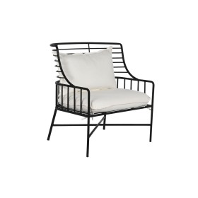 Siège Home ESPRIT Blanc Noir Métal 70 x 68 x 79 cm de Home ESPRIT, Chaises - Réf : S3054345, Prix : 293,27 €, Remise : %