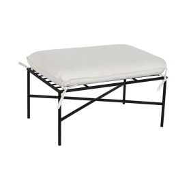 Footrest Home ESPRIT White Black Metal Urban 75 x 50 x 45 cm by Home ESPRIT, Footstools & Ottomans - Ref: S3054346, Price: 15...