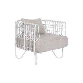 Siège Home ESPRIT Blanc Métal 76 x 66 x 65 cm de Home ESPRIT, Chaises - Réf : S3054352, Prix : 308,15 €, Remise : %