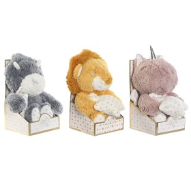 Fluffy toy Home ESPRIT Yellow Blue Pink Children's 10 x 10 x 15 cm (3 Units) by Home ESPRIT, Animals and figures - Ref: S3054...