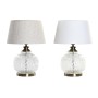 Desk lamp Home ESPRIT White Beige Metal Crystal 38 x 38 x 54 cm (2 Units) by Home ESPRIT, Bedside and Table Lamps - Ref: S305...