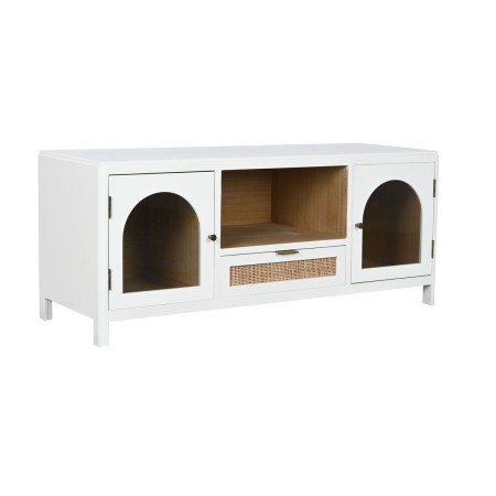 Mueble de TV Home ESPRIT Blanco Cristal Madera de Paulonia 120 x 40 x 50 cm de Home ESPRIT, Mesas y soportes para TV - Ref: S...