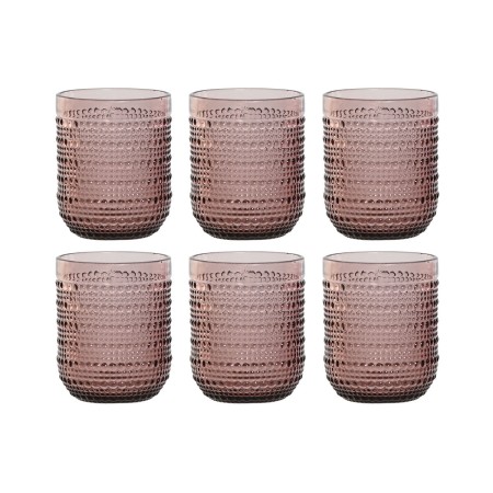 Set of glasses Home ESPRIT Pink Crystal 240 ml (6 Units) by Home ESPRIT, Tumblers - Ref: S3054436, Price: 13,16 €, Discount: %