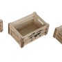 Juego de Cajas Decorativas Home ESPRIT Marrón Negro Madera de Paulonia Mapamundi 39 x 28 x 14,5 cm (5 Piezas) de Home ESPRIT,...