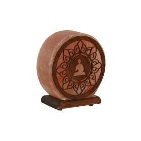 Lâmpada de mesa Home ESPRIT Castanho Cor de Rosa Sal Madeira de mangueira 15 W 220 V 16 x 7 x 18 cm de Home ESPRIT, Candeeiro...