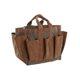 Contenitore degli attrezzi Home ESPRIT Borsa Giardino Marrone 47 x 18 x 27 cm di Home ESPRIT, Porta attrezzi da giardino - Ri...