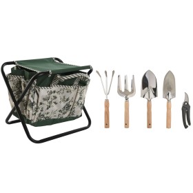 Kit de herramientas de jardinería Home ESPRIT 7 Piezas Negro Verde Plateado 40 x 28 x 35 cm | Tienda24 - Global Online Shop Tienda24.eu