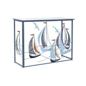 Consola Home ESPRIT Azul Metal Espejo 108 x 36 x 80 cm de Home ESPRIT, Mesas - Ref: S3054503, Precio: 160,45 €, Descuento: %