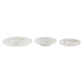 Set di Stoviglie Home ESPRIT Bianco Verde Rosa Porcellana 18 Pezzi 27 x 27 x 2 cm di Home ESPRIT, Servizi combinati - Rif: S3...