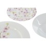 Set de Vajilla Home ESPRIT Blanco Verde Rosa Porcelana 18 Piezas 27 x 27 x 2 cm de Home ESPRIT, Vajillas combinadas - Ref: S3...