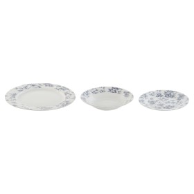 Dinnerware Set Home ESPRIT Blue Porcelain Floral 18 Pieces 27 x 27 x 2 cm by Home ESPRIT, Combination Sets - Ref: S3054511, P...