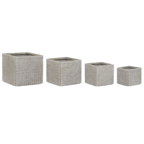 Conjunto de vasos Home ESPRIT Bege Fibra de Vidro Magnésio 44,5 x 44,5 x 42,5 cm (4 Unidades) de Home ESPRIT, Vasos - Ref: S3...