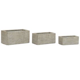 Planter Home ESPRIT Beige Fibreglass Magnesium 74,5 x 37,5 x 37,5 cm by Home ESPRIT, Window Boxes - Ref: S3054521, Price: 142...