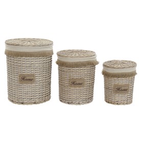 Set de basket Home ESPRIT Marron Naturel 47 x 47 x 56 cm (3 Pièces) de Home ESPRIT, Boîtes - Réf : S3054540, Prix : 76,77 €, ...