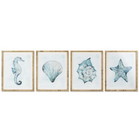 Painting Home ESPRIT Mediterranean Snail 55 x 2,5 x 70 cm (4 Units) by Home ESPRIT, Prints on Canvas - Ref: S3054556, Price: ...