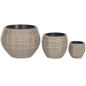 Conjunto de vasos Home ESPRIT Polipropileno Rotim 49 x 49 x 36 cm de Home ESPRIT, Vasos - Ref: S3054565, Preço: 74,05 €, Desc...