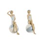 Decorative Figure Home ESPRIT White Sky blue Mediterranean 12 x 8 x 19 cm (2 Units) by Home ESPRIT, Ornaments - Ref: S3054596...