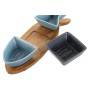 Set de Aperitivo Home ESPRIT Azul Azul marino Porcelana Acacia Pez Mediterráneo 28 x 9,7 x 1,3 cm 4 Piezas de Home ESPRIT, Pl...