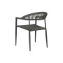 Sedia da giardino Home ESPRIT Nero Grigio scuro Alluminio Rattan 56 x 60 x 78 cm di Home ESPRIT, Sedie per tavolo da giardino...