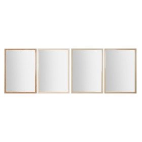 Miroir mural DKD Home Decor 56 x 2 x 76 cm Verre Naturel Gris Marron Blanc polystyrène (4 Pièces) | Tienda24 - Global Online Shop Tienda24.eu