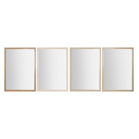 Wall mirror Home ESPRIT White Brown Beige Grey Crystal polystyrene 66 x 2 x 92 cm (4 Units) | Tienda24 - Global Online Shop Tienda24.eu