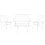 Conjunto de Mesa con 3 Sillones Home ESPRIT Blanco Metal 115 x 53 x 83 cm de Home ESPRIT, Sofás - Ref: S3054669, Precio: 252,...