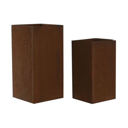 Set de Maceteros Home ESPRIT Metal 25 x 25 x 50 cm (2 Unidades) de Home ESPRIT, Maceteros - Ref: S3054671, Precio: 55,70 €, D...