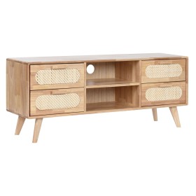 Mobile TV Home ESPRIT Naturale Metallo Legno d'albero della gomma 120 x 30 x 48 cm di Home ESPRIT, Tavoli e porta TV - Rif: S...